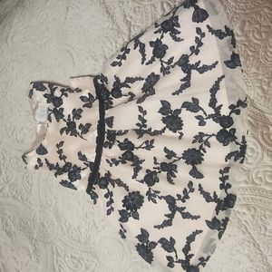 The Children's Place, size 3, pastel pink/ black velvet flowers and attached bel